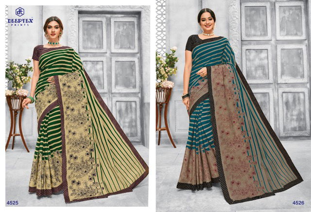 Deeptex Mother India 45 Daily Wear Wholesale Cotton Saree Collection